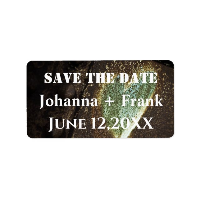 Save The Date |Rusty Heart Label (Front)