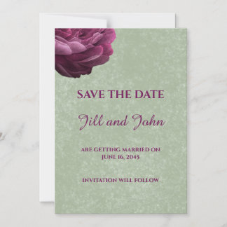 Save the Date Sage Green Magnetic Wedding Card