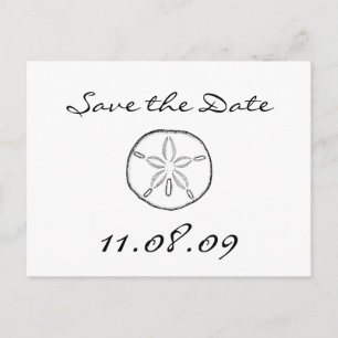 Save the Date sand dollar Announcement Postcard