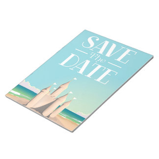 Save the Date Sandcastle Notepad