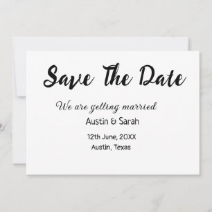 Save the date scan QR wedding website modern text Invitation