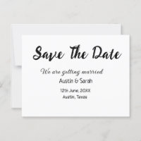 Save the date scan QR wedding website modern text