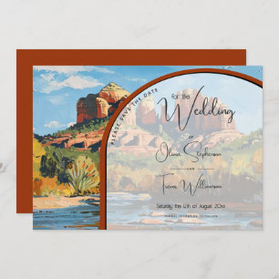 Save the Date - Sedona Red Rock Cathedral Invitation