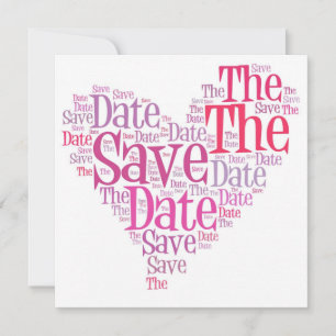 Save the date - shades of pink