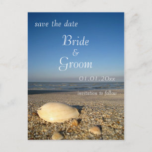 SAVE THE DATE - Shells on Beach Announcement Postcard