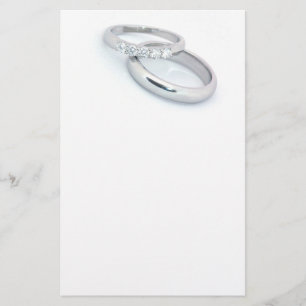 Save the Date/Silver Wedding Bands Stationery