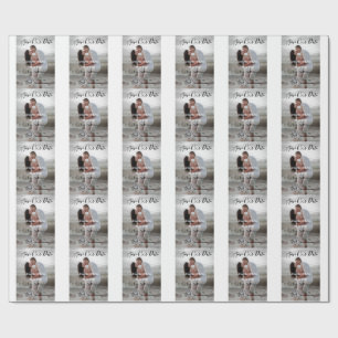 Save the date simple minimal QR scan code details Wrapping Paper