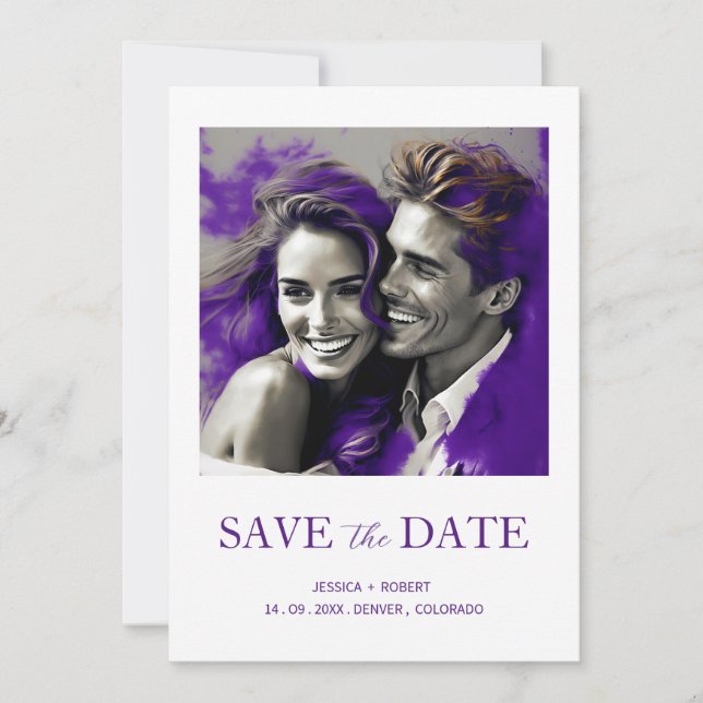 SAVE THE DATE SIMPLE MODERN DESIGN INVITATION (Front)