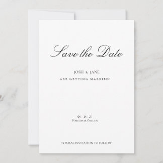 Save the Date Simple Modern Minimalist 