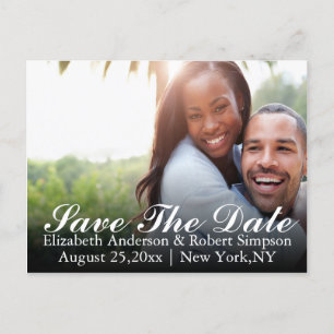 Save The Date  Simple Photo Announcement Postcard