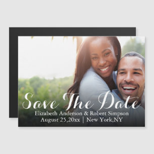 Save The Date   Simple Photo Template Magnetic Invitation