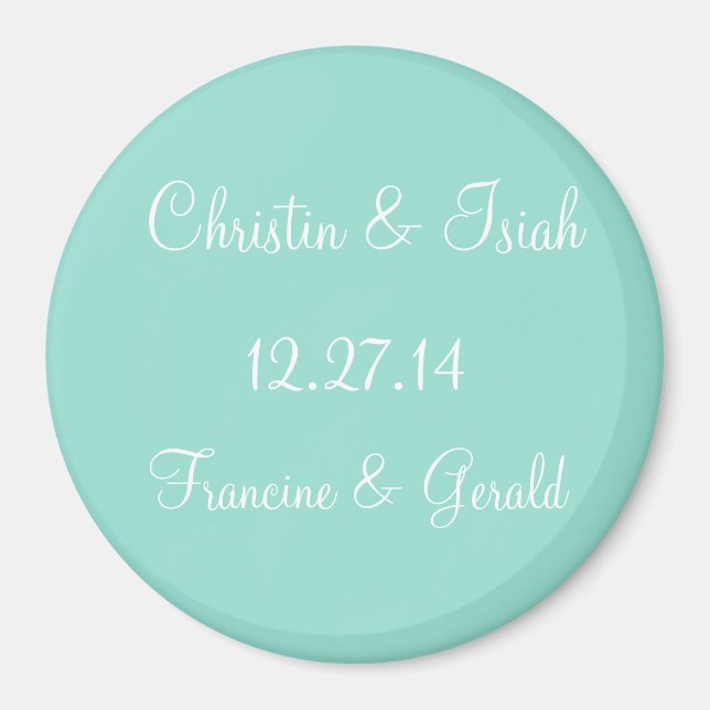 Save The Date Simple Single Colour Magnet (Front)