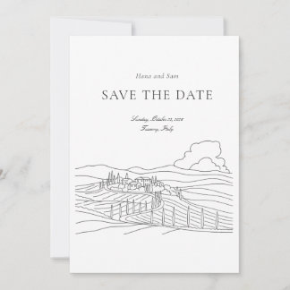 Save the date simple wedding