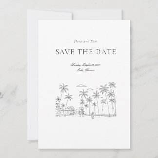 Save the date simple wedding