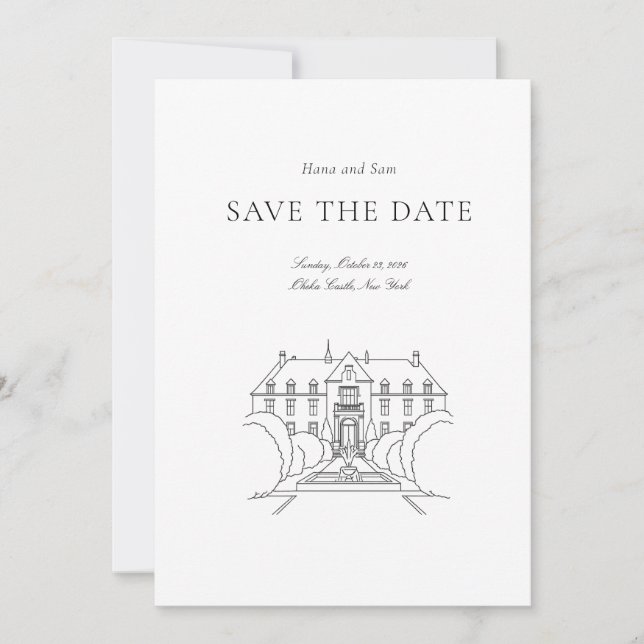 Save the date simple wedding (Front)