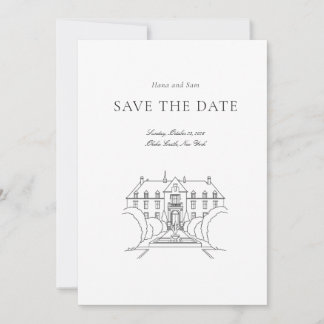 Save the date simple wedding