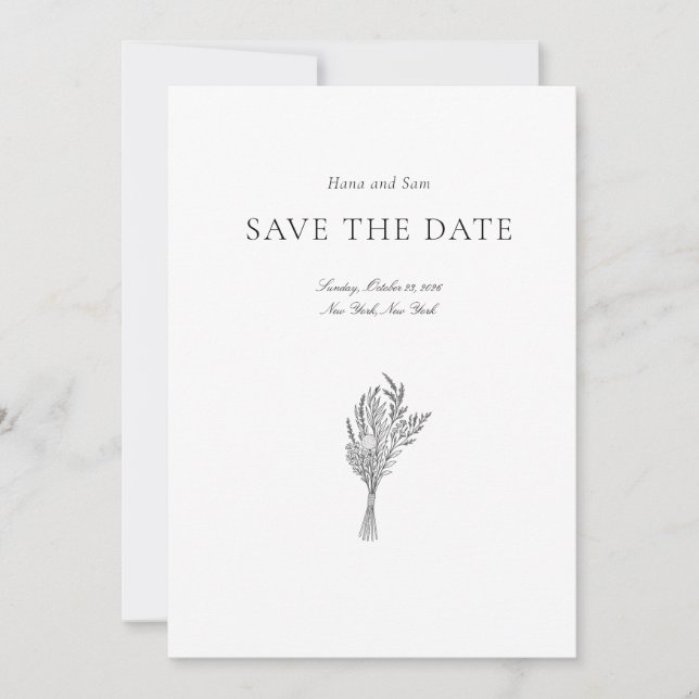 Save the date simple wedding (Front)