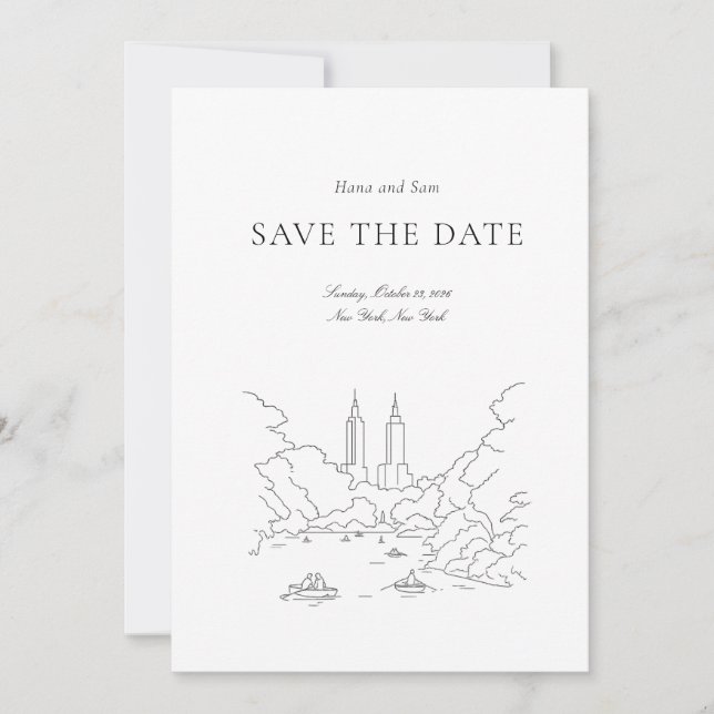 Save the date simple wedding (Front)