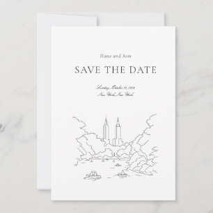 Save the date simple wedding