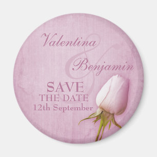 Save the Date Single purple Rose Fridge Magnet