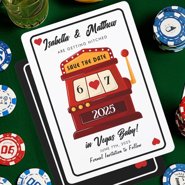 Save the Date Slot Machine Las Vegas Casino Invitation (Save the Date Slot Machine Las Vegas Casino Invitation)