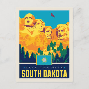 Save the Date   South Dakota Invitation Postcard