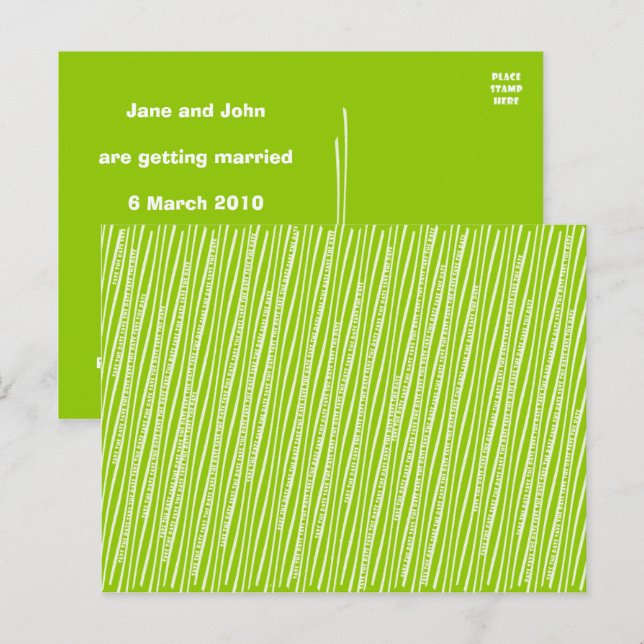 Save the Date Squiggley Lines Announcement Postcar Postcard (Front/Back)