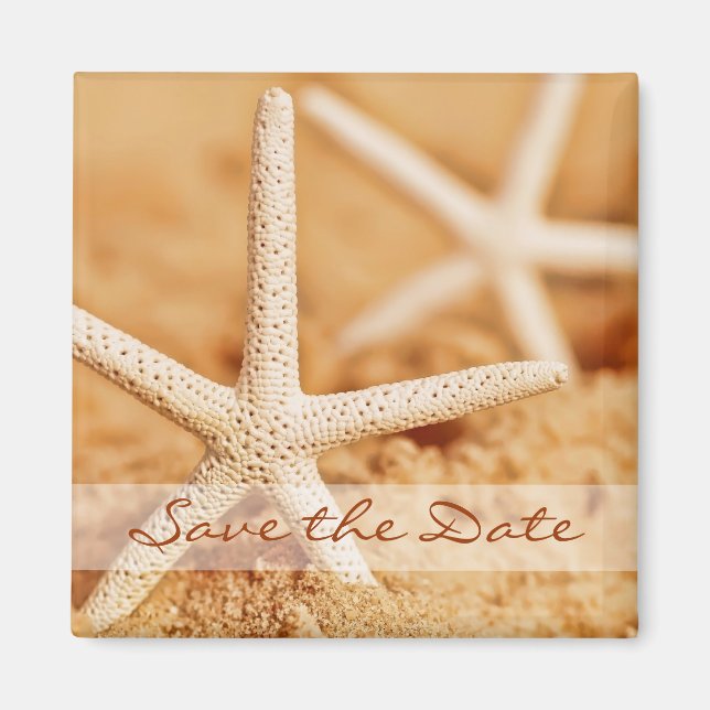 Save the Date Starfish Magnet (Front)