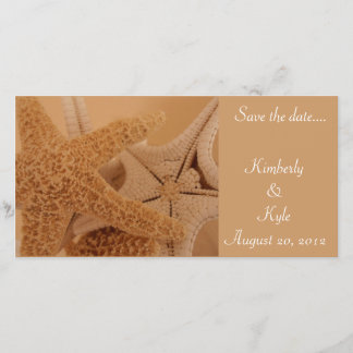 Save the date starfish photo card
