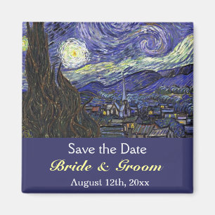 Save the date, Starry Night Magnet