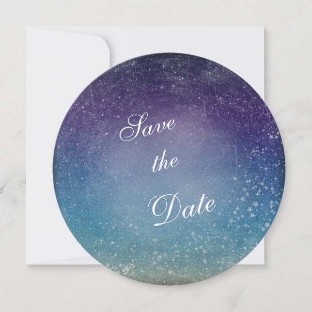 Save the Date Stars in the Evening Sky Wedding (Front)
