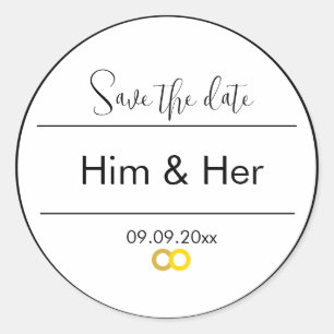 Save The Date Sticker Editable