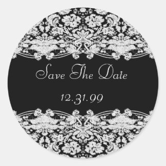 Save The Date Sticker-Personalizable Text Classic Round Sticker