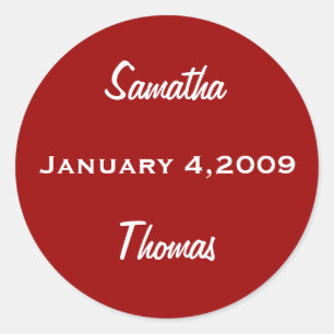 Save The Date Sticker Seal