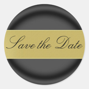 Save the Date Sticker/Seal Classic Round Sticker