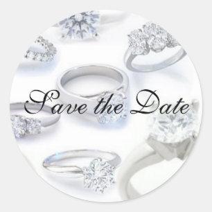 Save the Date Sticker with rings