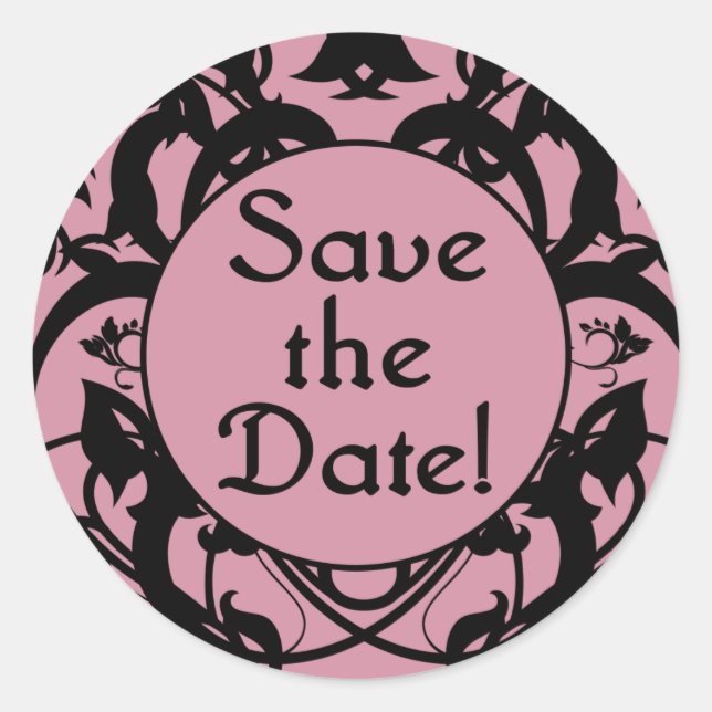 Save the Date Stickers for Envelopes (Front)