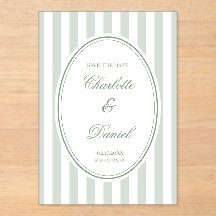Save the Date Stripe Custom Mint