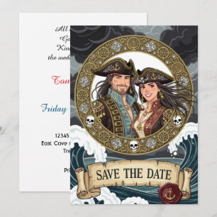 Save The Date Stunning Pirate Wedding