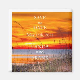 Save the Date Sunset  Magnet