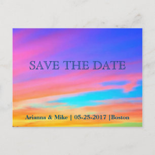 Save the Date   Sunset Postcard Announcement Card