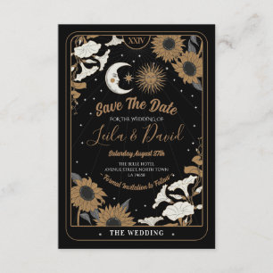 Save The Date Tarot Sun Moon Aligned Wedding Enclosure Card
