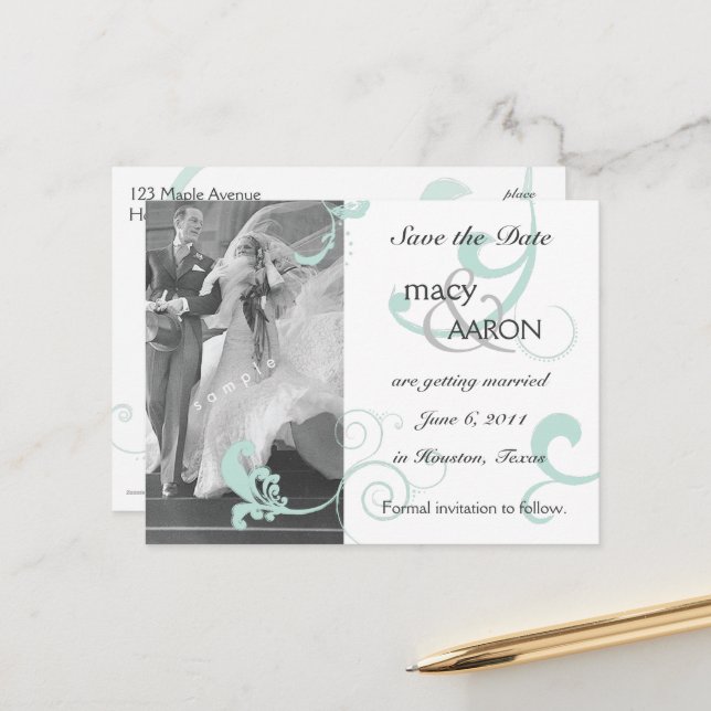Save the Date Template (Front/Back In Situ)