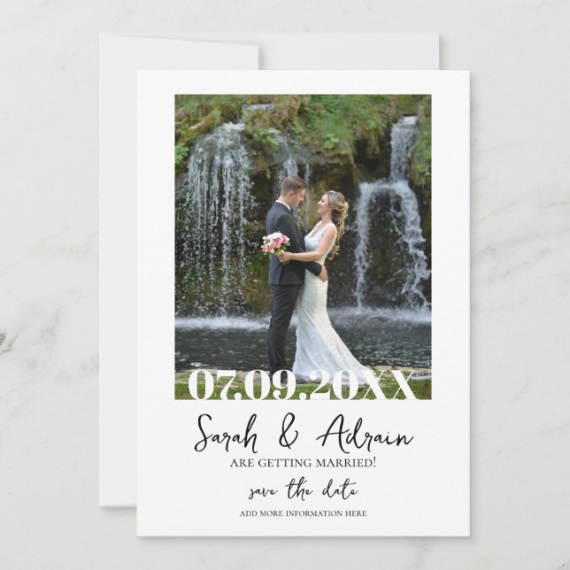 Save The Date Template with Photo  (Front)