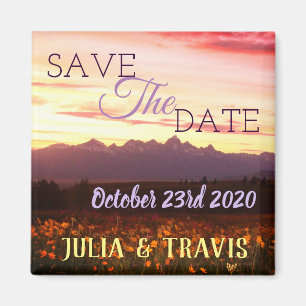 Save the Date Teton Wedding Magnet