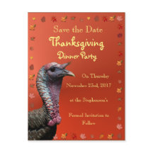 Save The Date Thanksgiving Postcard