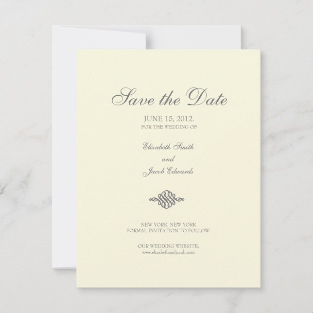 Save the Date // The Elegance Collection (Front)