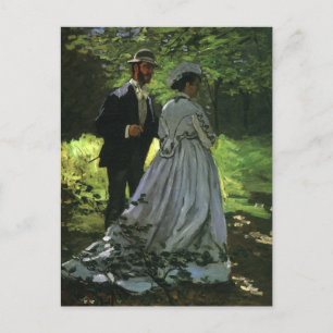 Save the Date! The Promenaders by Monet Announcement Postcard
