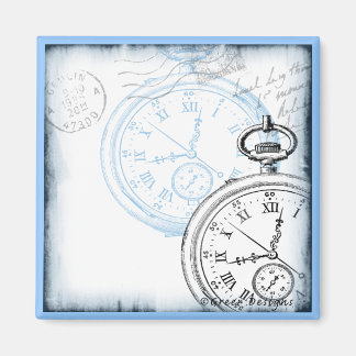 Save the Date Timepiece Pocketwatch Design Magnet