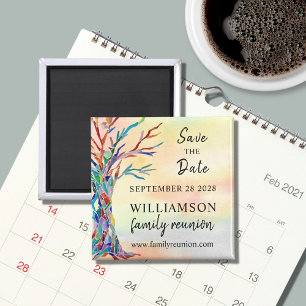 Save The Date Tree Family Reunion Magnet